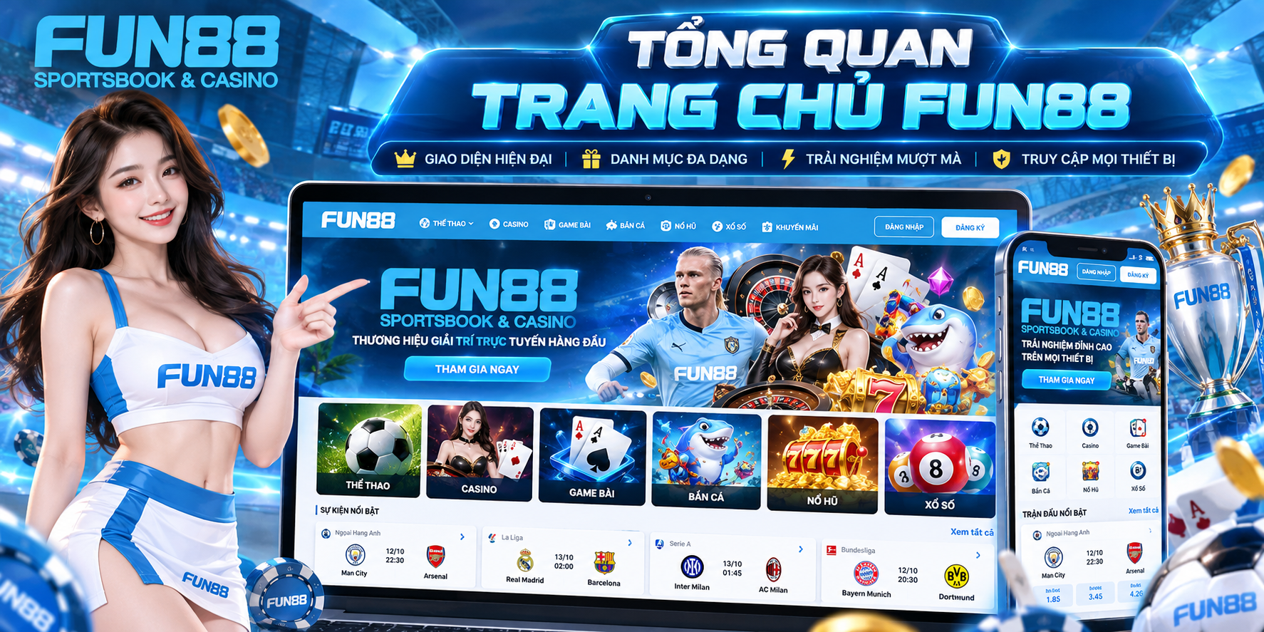 Tổng quan trang chủ FUN88