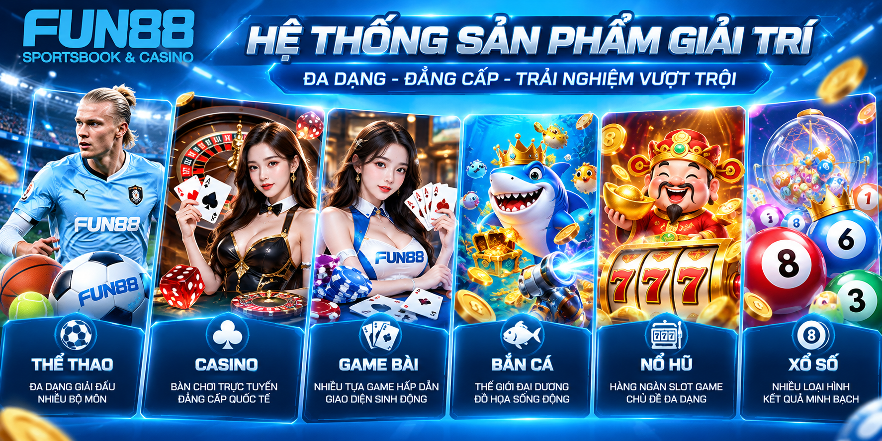 Hệ thống sản phẩm giải trí đa dạng