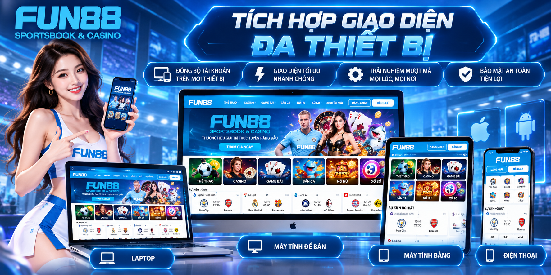 FUN88 tích hợp giao diện đa thiết bị